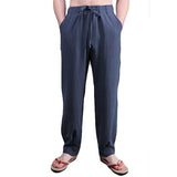 Chinese Wind Mens Loose Cotton Linen Trousers