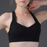 Wire Free Patchwork Quick-dry Shockproof Fitness Sports Bra