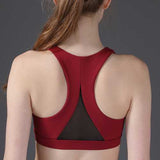 Wire Free Patchwork Quick-dry Shockproof Fitness Sports Bra