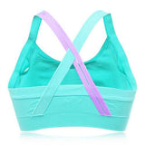 Hit Color Criss Cross Shockproof Padding Sport Bra