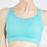 Hit Color Criss Cross Shockproof Padding Sport Bra