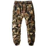 Mens Sports Drawstring Camouflage Wearable Long Cargo Pants