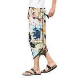 Mens Loose Casual Haren Calf-Length Pants