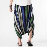 Mens 100% Cotton Crotch Wide Leg Pants