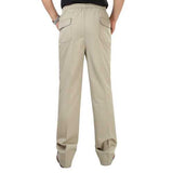 Mens 100% Cotton Loose Full-Length Casual Pants