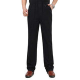 Mens 100% Cotton Loose Full-Length Casual Pants