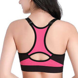 Front Zipper Shockproof Race Back Professional Training Padded Sports Bra