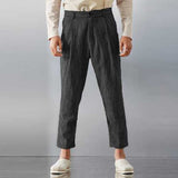 Mens Casual Slim S-3XL Polyester Straight Leg Pants