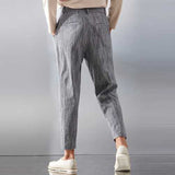 Mens Casual Slim S-3XL Polyester Straight Leg Pants