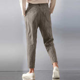 Mens Casual Slim S-3XL Polyester Straight Leg Pants