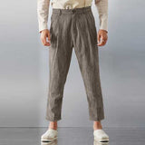 Mens Casual Slim S-3XL Polyester Straight Leg Pants