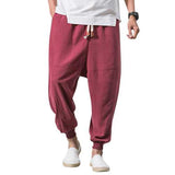 Men's Vintage Cotton Linen Loose Casual Harem Pants