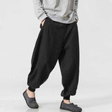 Mens 100% Cotton Loose S-5XL Comfy Bagggy Harem Pants