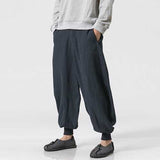 Mens 100% Cotton Loose S-5XL Comfy Bagggy Harem Pants