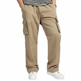 Large Size Big Pocket Loose Washed Cargo Pants