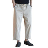 Men's Cotton Linen Loose Vintage Casual Long Pants