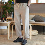 Men's Cotton Linen Loose Vintage Casual Long Pants