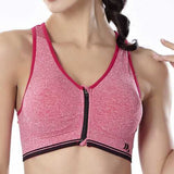 Front Zipper Fitness Shockproof Sports Bra