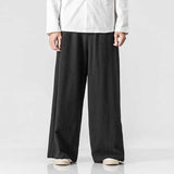 Men's Cotton Outdoor Loose Comfortable Wide Leg Pants