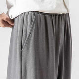 Men's Cotton Outdoor Loose Comfortable Wide Leg Pants