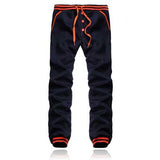 Men's Single Breasted Solid Color Elastic Waist Drawstring Sport Sweatpants Jogger Pants