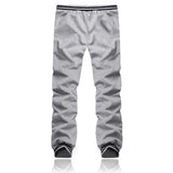 Men's Single Breasted Solid Color Elastic Waist Drawstring Sport Sweatpants Jogger Pants