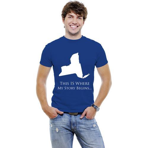 NY-This is Where My Story Begins Men T-Shirt Soft Cotton Short Sleeve Tee