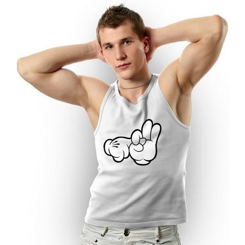 Mens Cartoon Hands SEx Tank Top