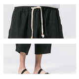 Baggy Loose Linen Calf Length Casual Shorts