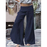 Solid Color Casual Pants