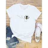 Cartoon Printed O-neck T-Shirt