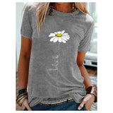Simple Flower Print T-shirt