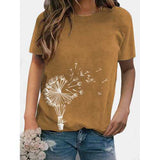 Flower Print Casual T-shirt