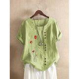 Flower Embroidered T-shirt