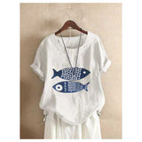 Cartoon Fish Casual T-shirt