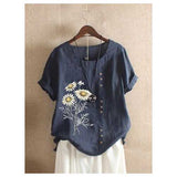 Flower Print Casual T-shirt