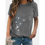 Casual Flower Print T-shirt