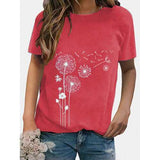 Casual Flower Print T-shirt