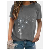 Casual Flower Print T-shirt