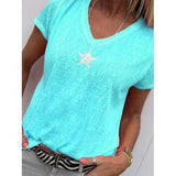 Star Print Casual T-shirt