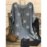 Printed Short Sleeve O-Neck T-shirt