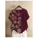 Floral Printed Patchwork T-shirt