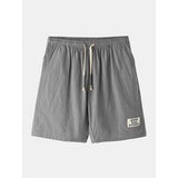 Drawstring Shorts Solid Color Pocket Shorts