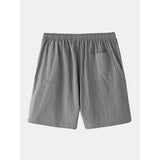 Drawstring Shorts Solid Color Pocket Shorts