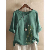 Printed Button Half Sleeve T-shirt