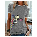 Cartoon Cattle Print T-shirt