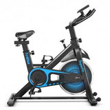 Indoor Silent Belt Drive Adjustable Resistance Cycling Stationary Bike-Blue