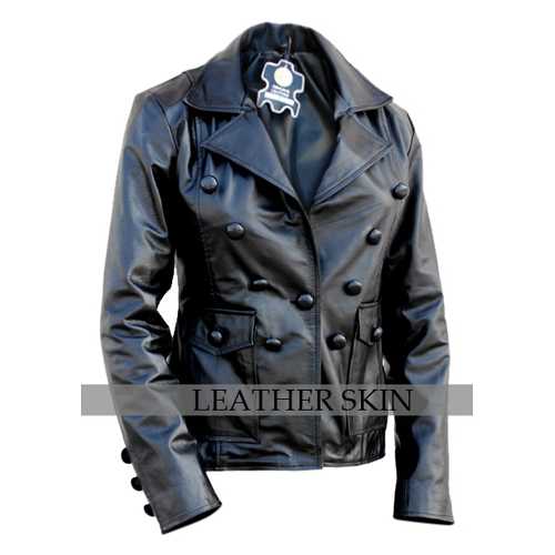 Black Punk Women Leather Jacket