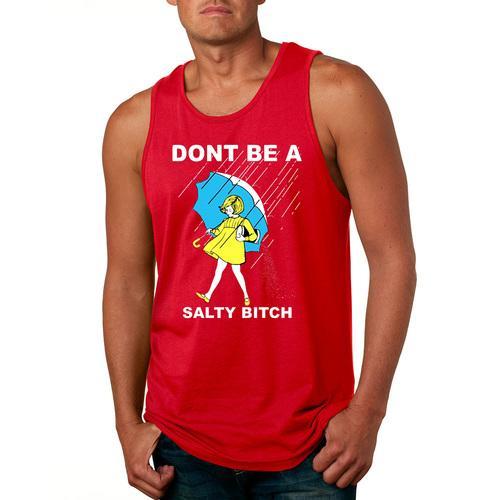 DONT BE A SALTY BITCH-Men Witty Tank Top Red Color Sizes S-XXXL