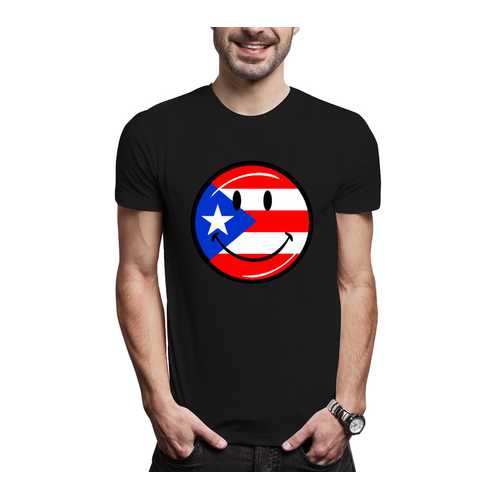 Puerto Rico Smiley Face Men Tee-S-XXXL